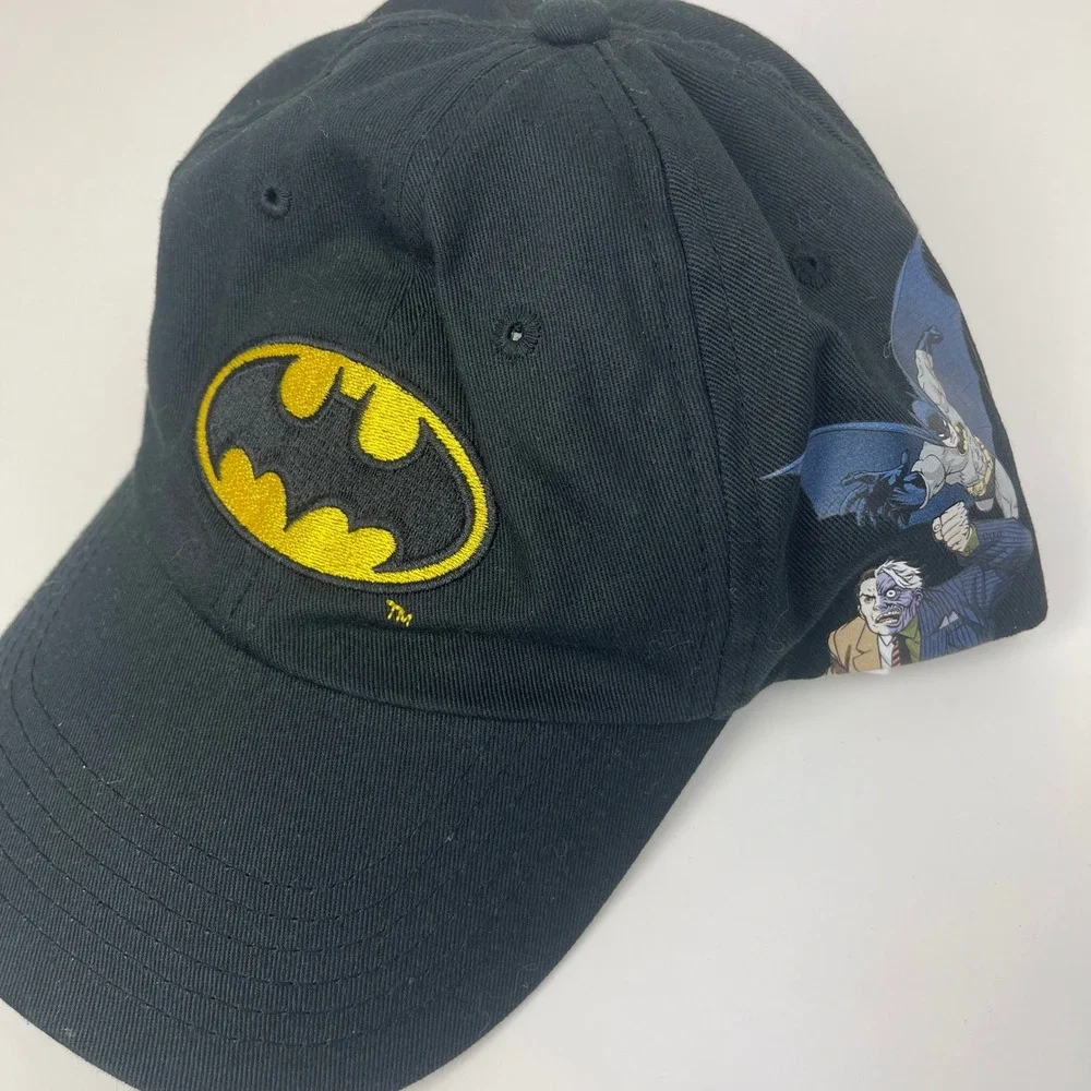 DC Comics Baseball Cap Unisex OSFM Batman Two-Face Black Graphic Funko EUC